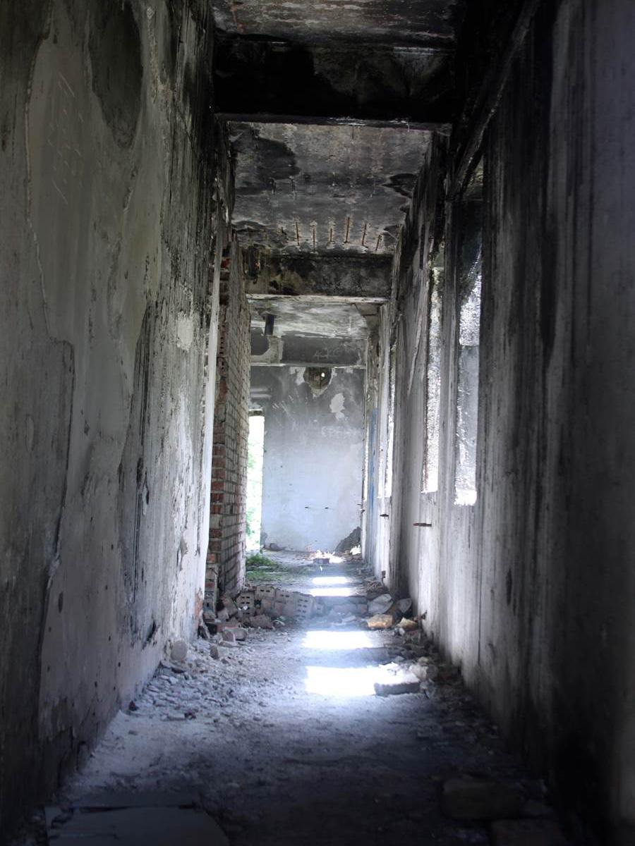 The remains of a Serbian military bunker in East Sarajevo