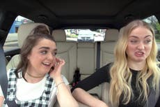 Sophie Turner and Maisie Williams roll out their Ned Stark impressions