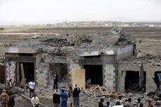 Saudi-led air strikes hit Yemen hotel killing dozens of civilians 