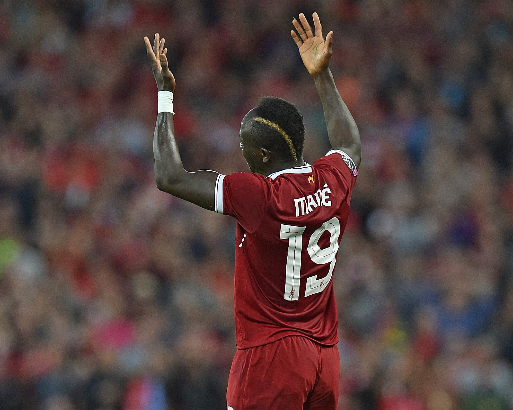 Sadio Mane was jeering up the Anfield crowd