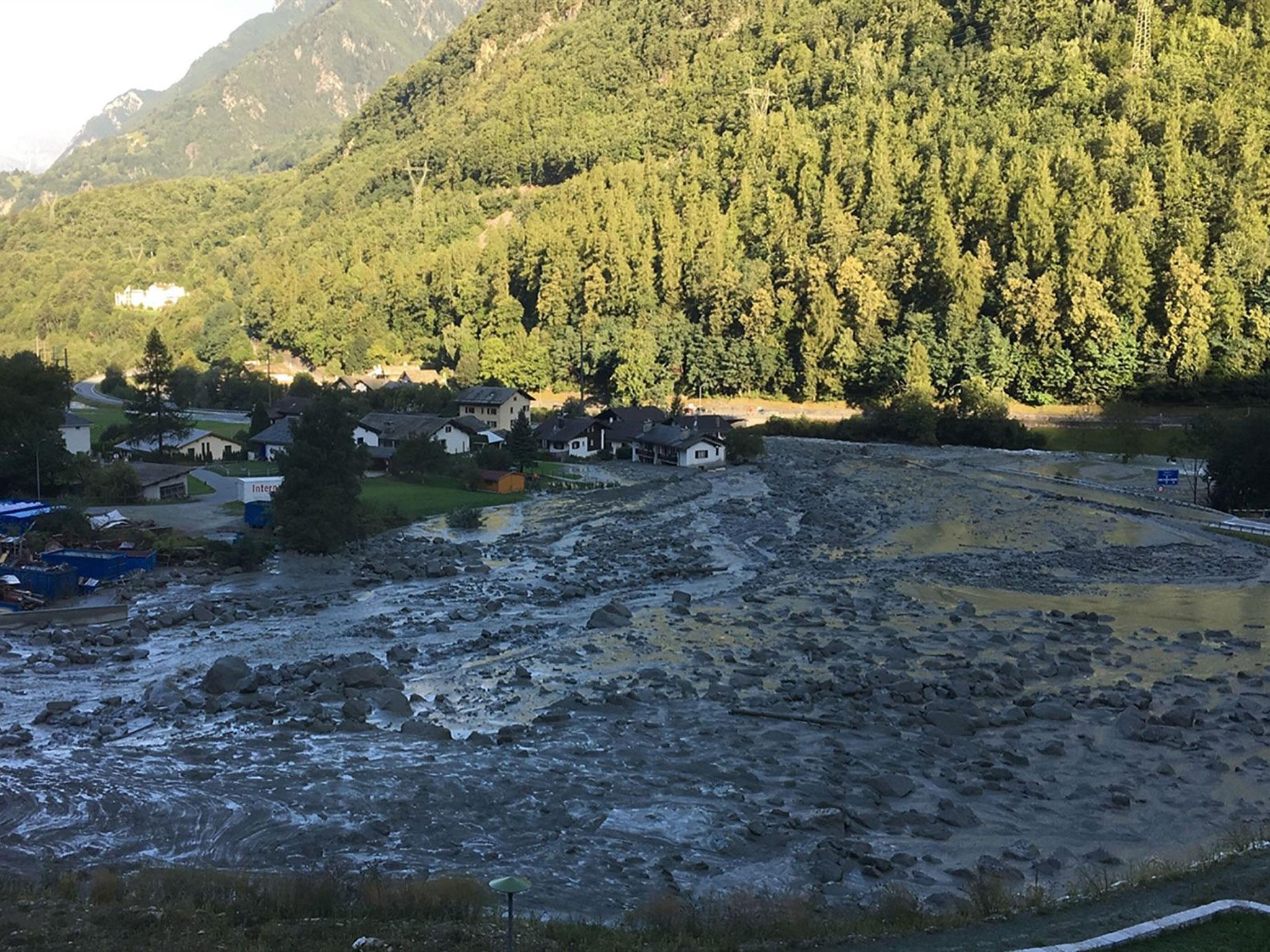 Several small villages in southeastern Switzerland were evacuated following the landslide (Getty)