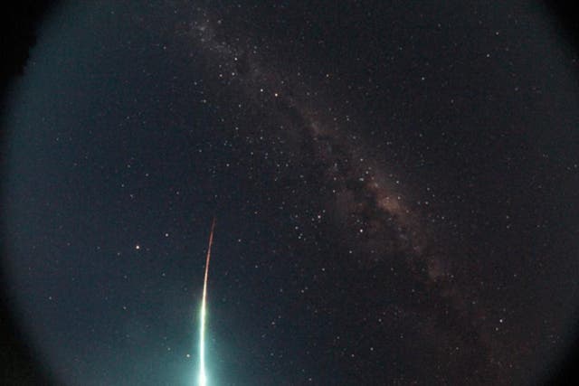 Shoot for the stars: fireballs like this one, which was visible from Devon in June, are caused by space rocks hitting Earth’s atmosphere