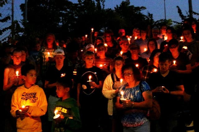 The vigil prior to the incident