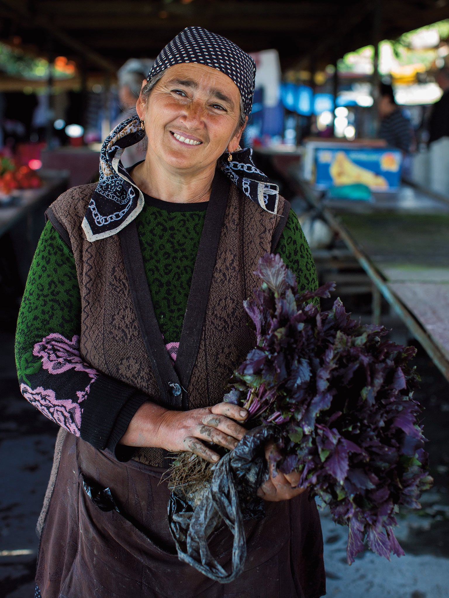 The best herb-growers in Georgia’s markets are Azerbaijani women. Georgians lovingly call them badji – sister in Azeri