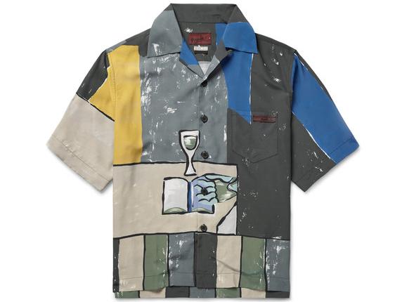 Prada, Camp-Collar Printed Matte-Satin Shirt, £595, Mr Porter