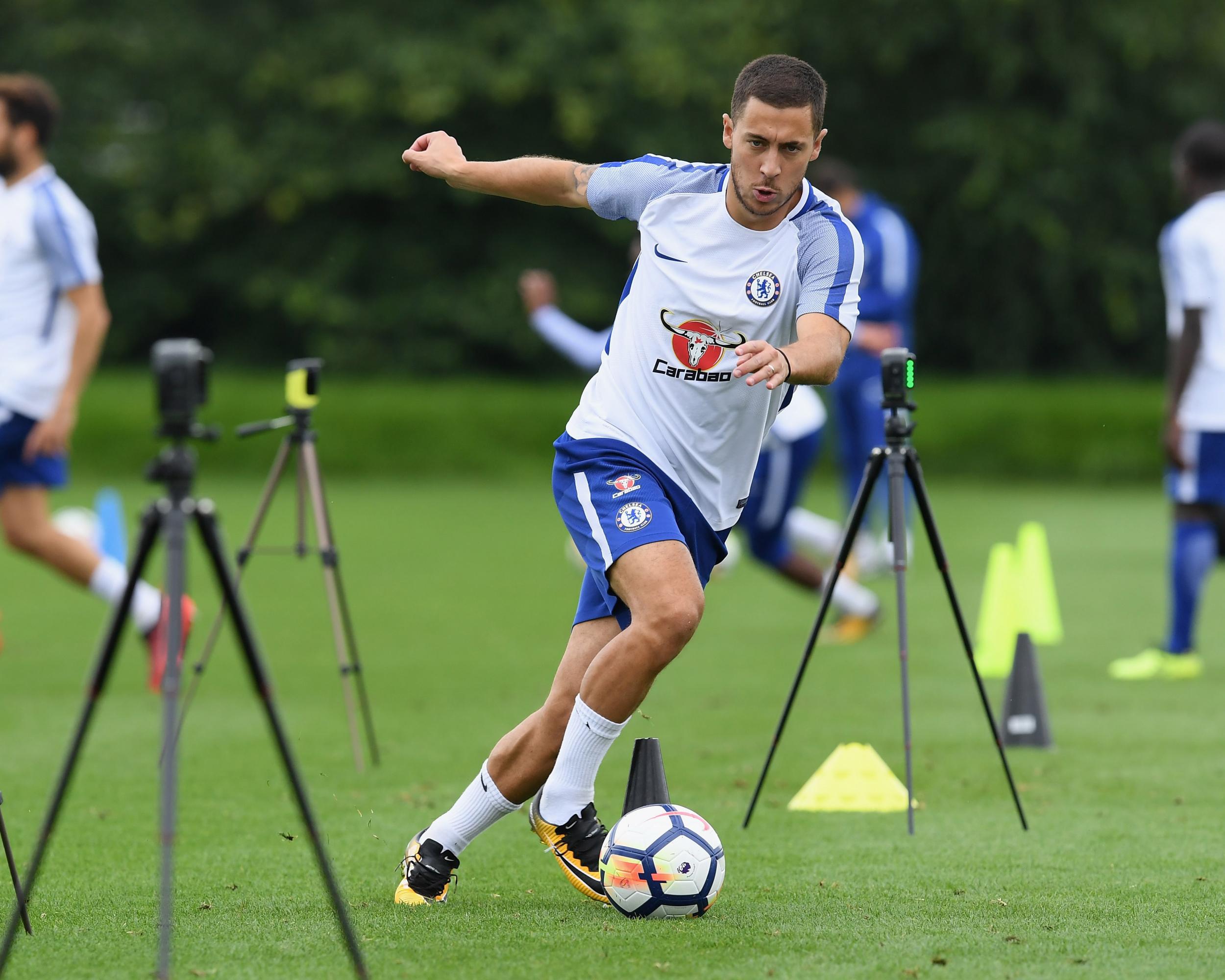 &#13;
Hazard is yet to play for Chelsea this season &#13;