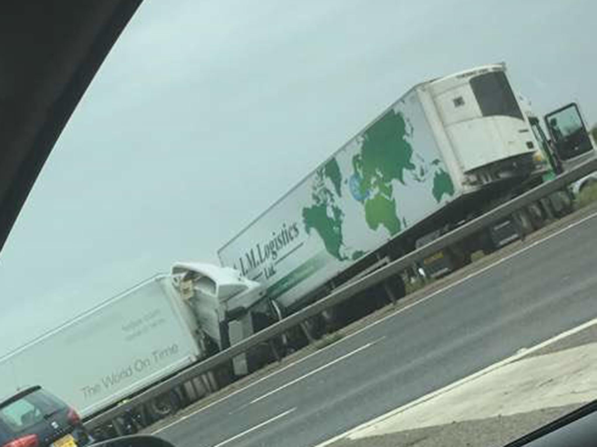 The aftermath of the crash