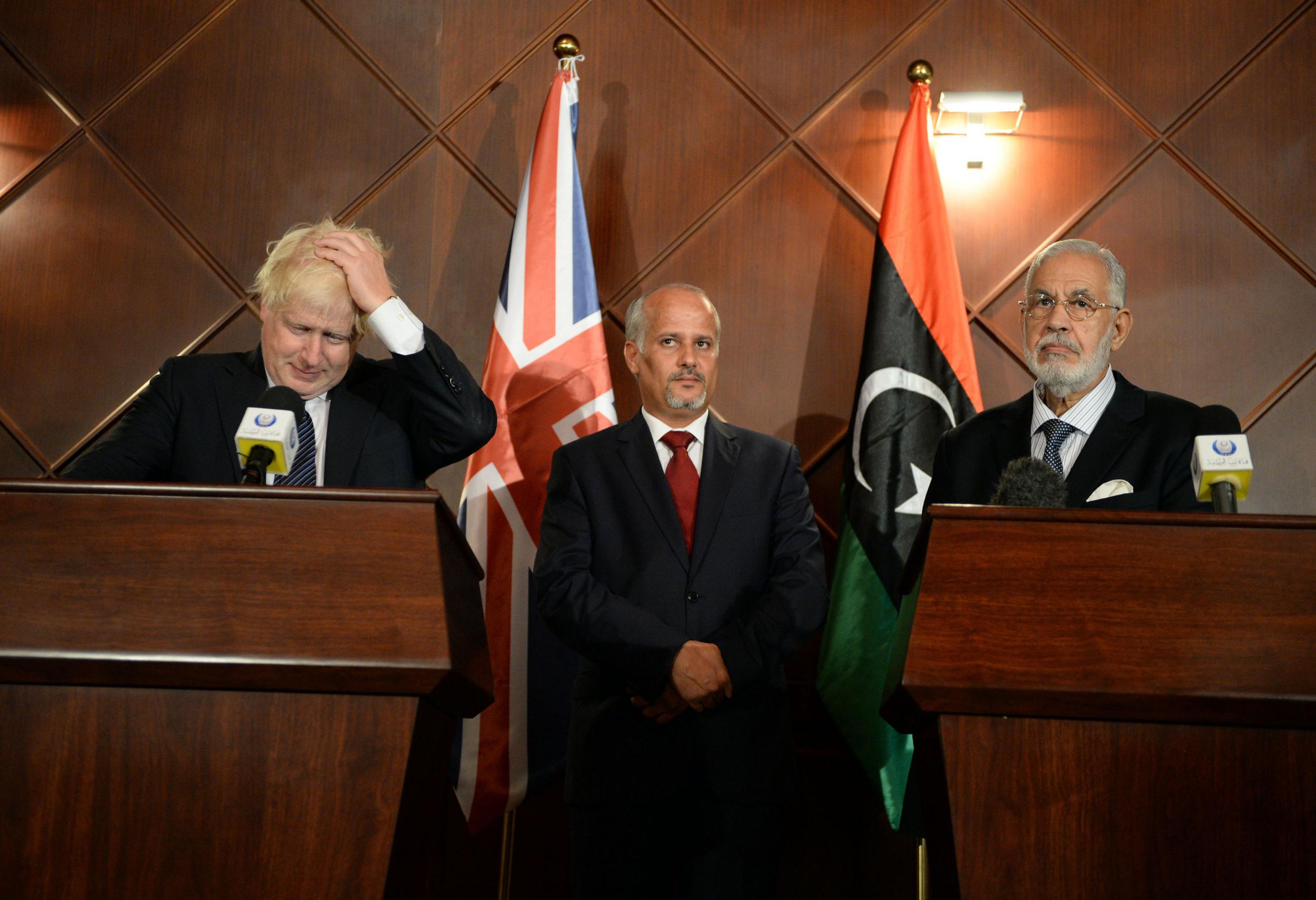 Boris Johnson's reaction to the brass band was not documented, but may have been something like this