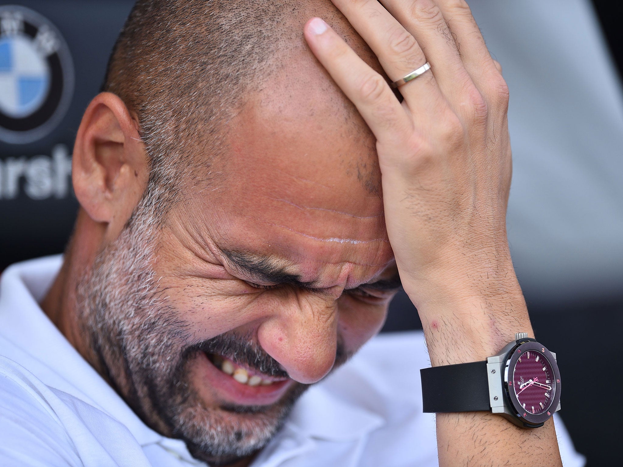 It was a frustrating afternoon for Guardiola