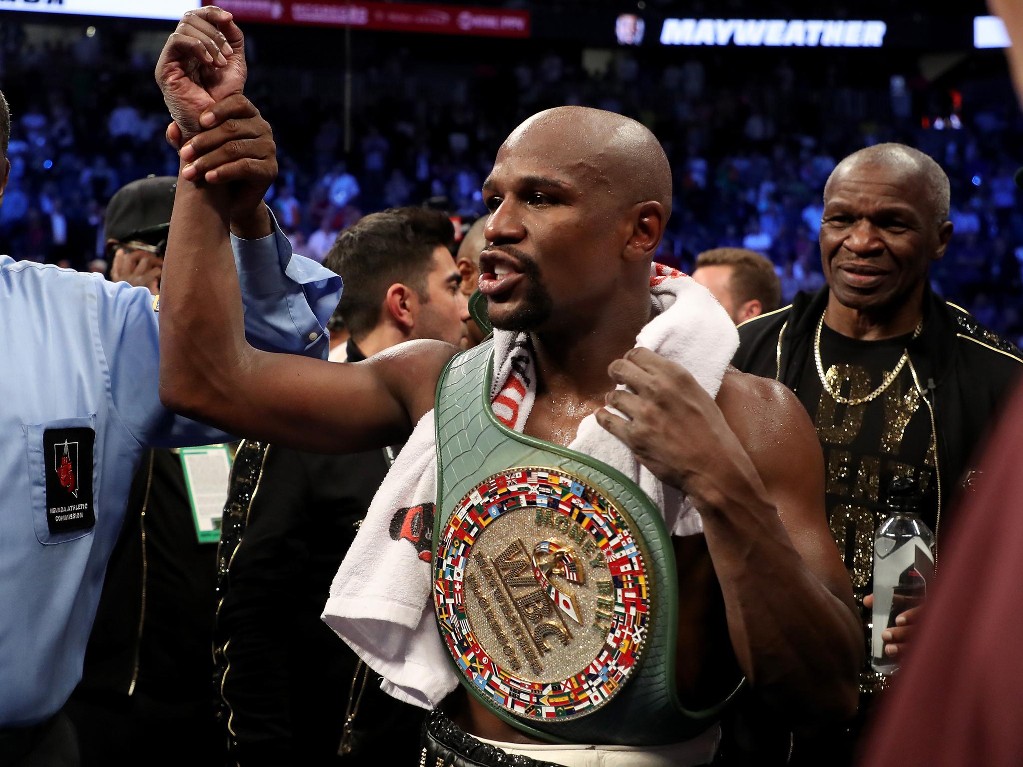 Mayweather has a prison conviction for domestic violence