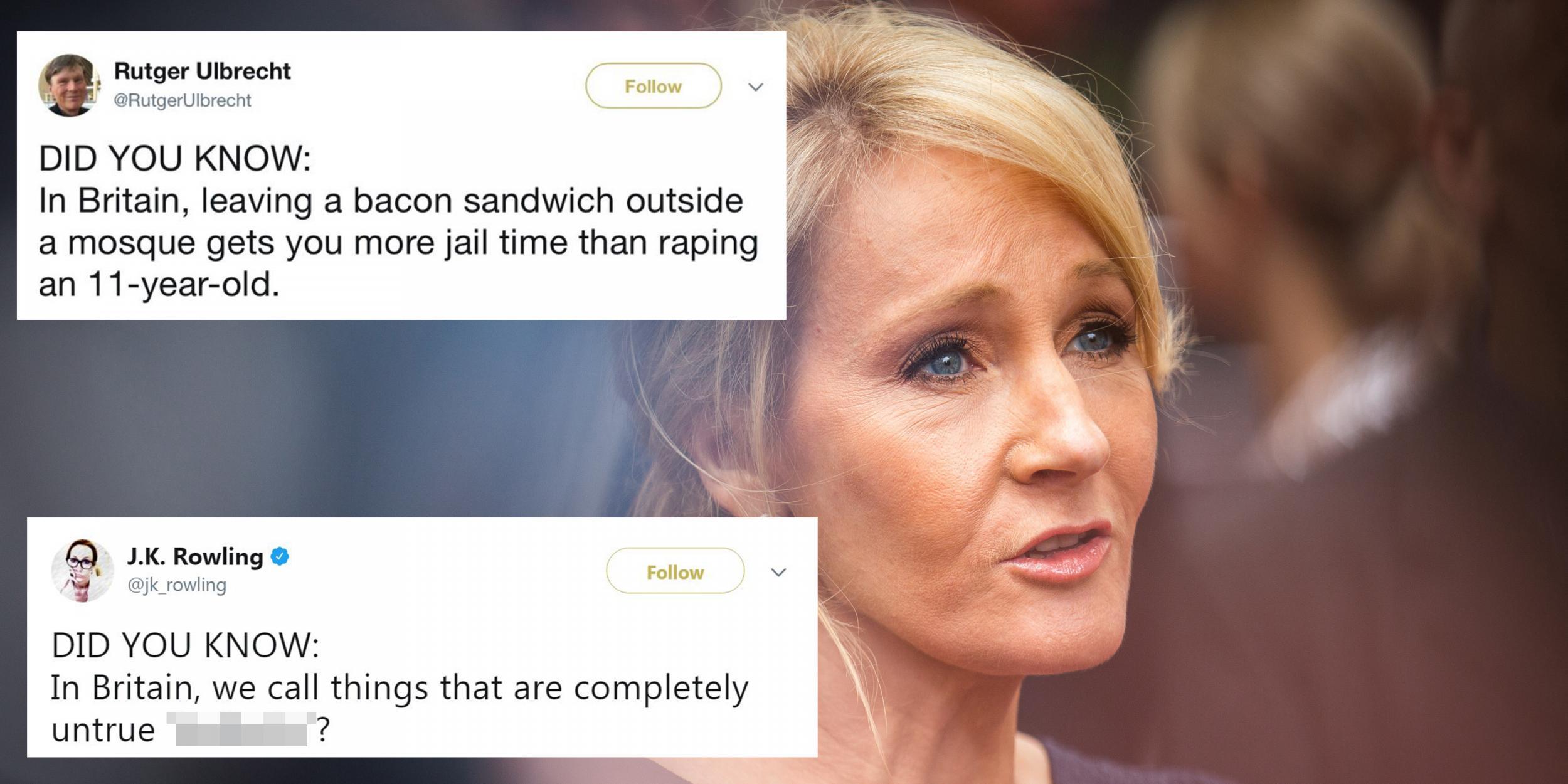 J K Rowling Destroyed A Man S Ridiculous Islamophobic Comment