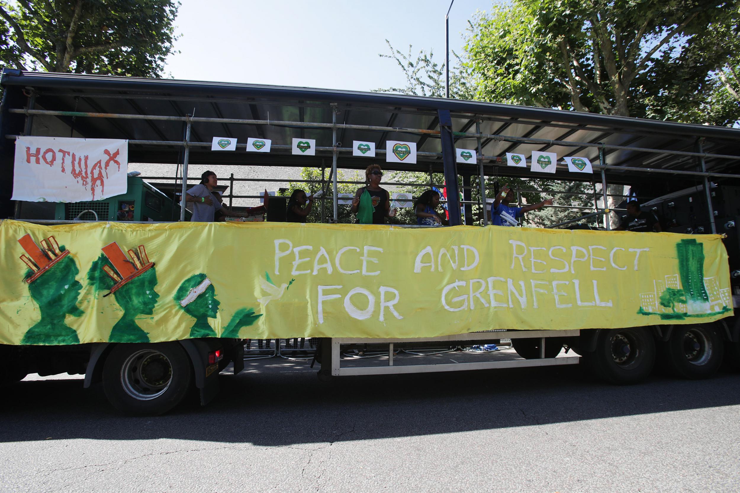 &#13;
A float during the Family Day parade at the Notting Hill Carnival in west London ( Yui Mok/PA Wire/PA Images)&#13;