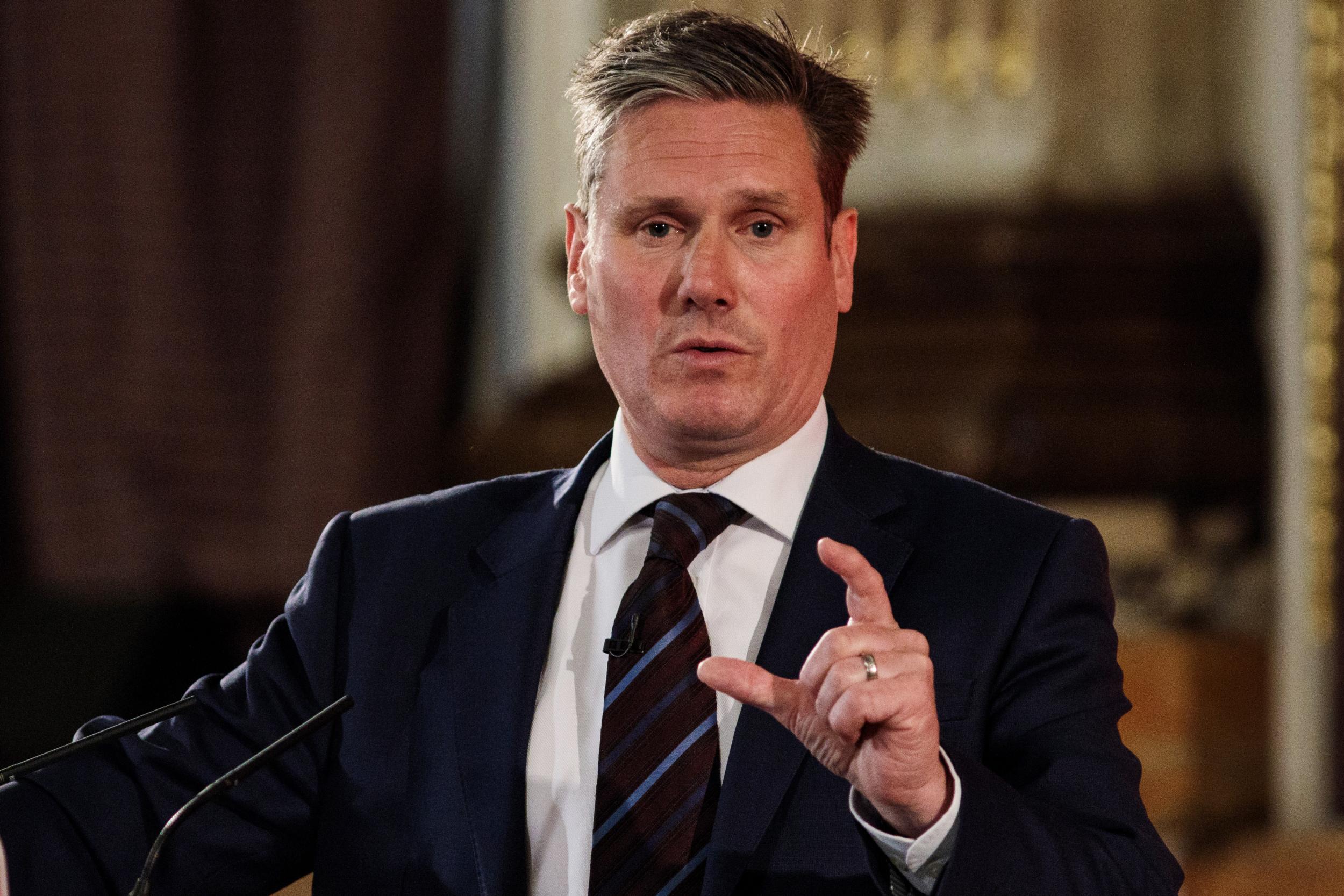 Shadow Brexit Secretary Keir Starmer said it was the ‘least worst option’ for the economy