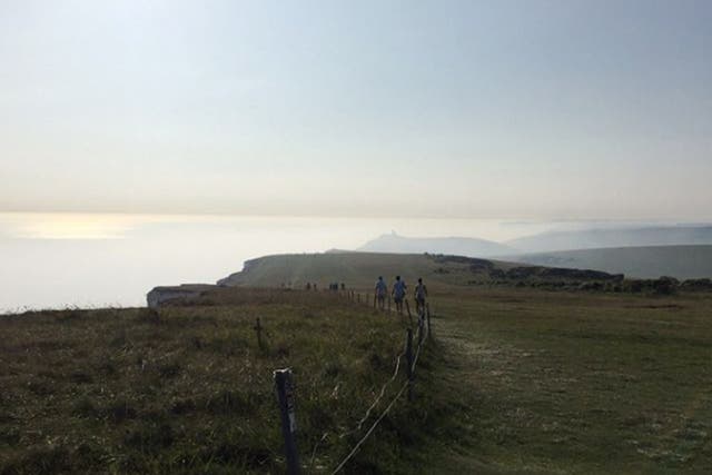 James Bennett complained of stinging eyes after taking this picture near Beachy Head