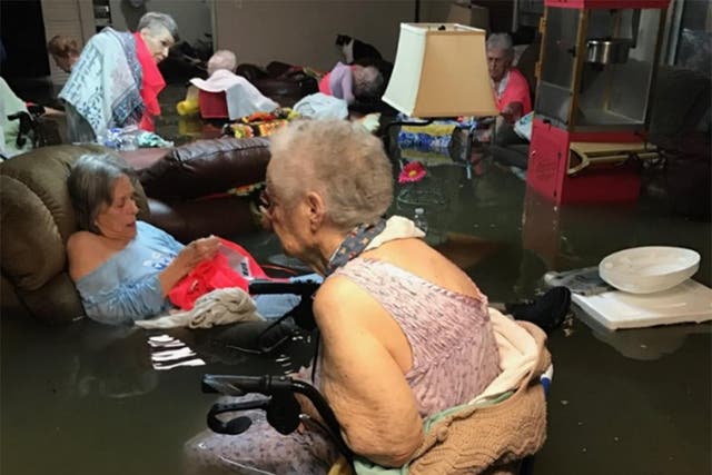 Residents at La Vita Bella nursing home in Dickinson, Texas were ‘almost underwater’