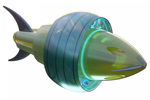 One of a series futuristic submarine designs that mimic real marine lifeforms, which have been created for a Royal Navy project to show how underwater warfare could look in 50 years' time