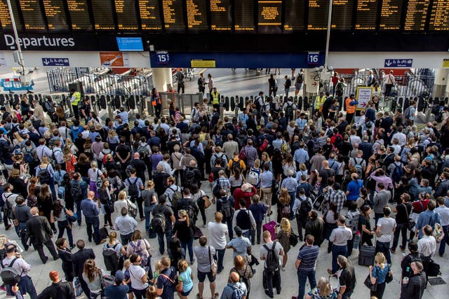 Waterloo is one of the stations affected as South Western Railway workers join the strikes on Thursday