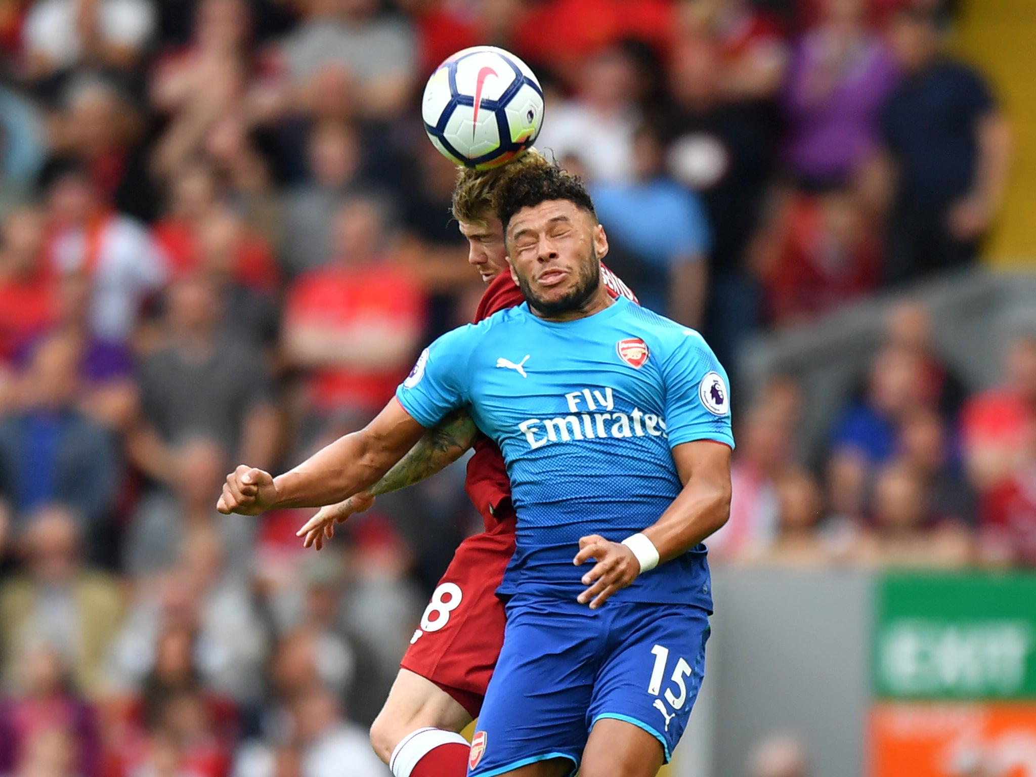 Oxlade-Chamberlain played against Liverpool on Sunday despite wanting to leave Arsenal