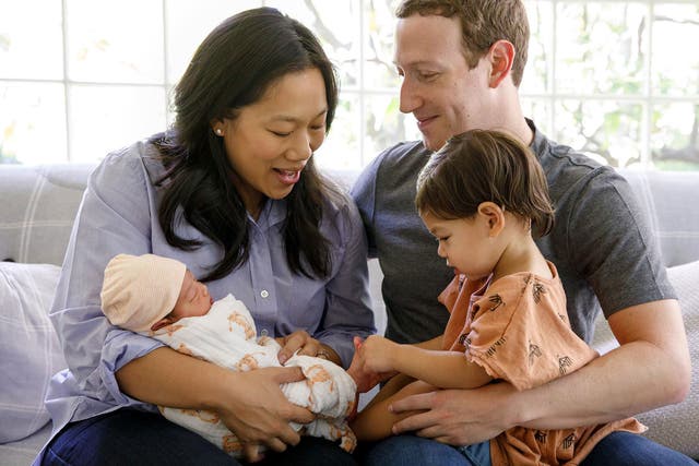 A family photo released by Mark Zuckerberg shows his new daughter August