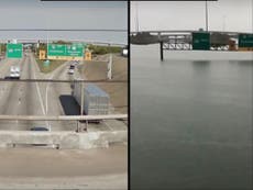 Before and after photos show extent of Harvey's destruction