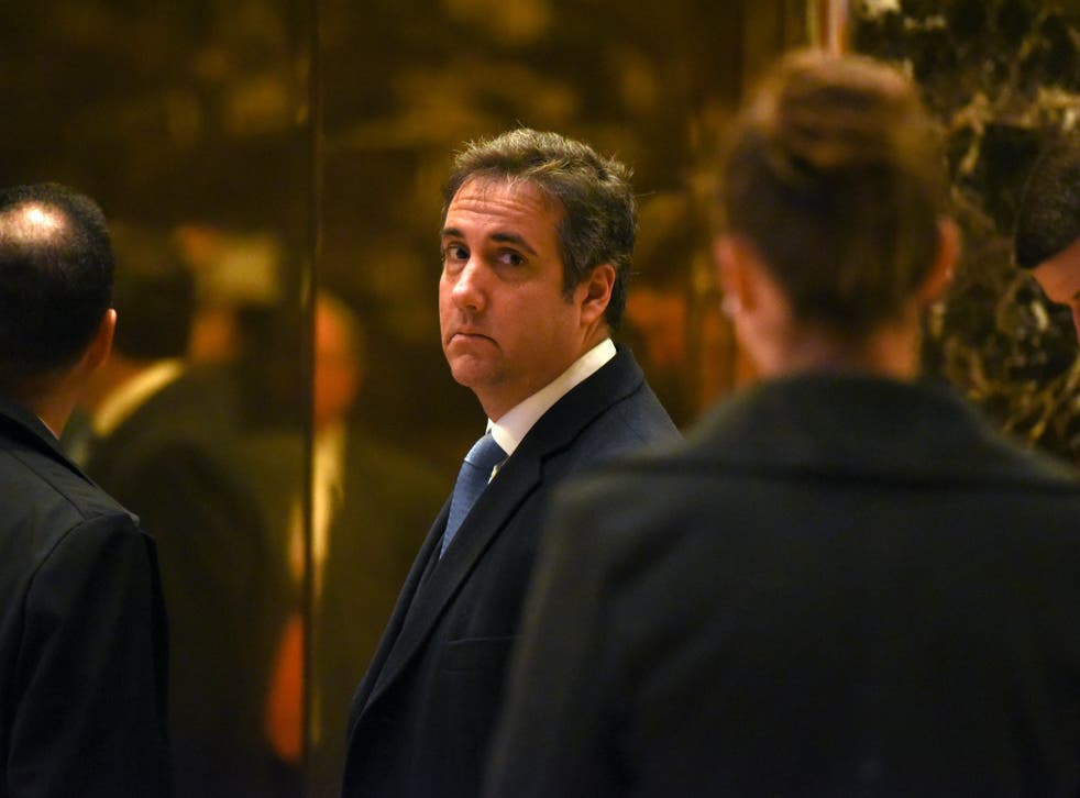 Michael Cohen arrives at Trump Tower in New York earlier this year