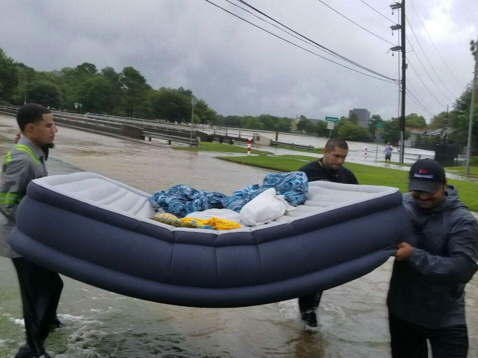 Volunteers for Muslim Youth USA assist in relief efforts during tropical storm Harvey