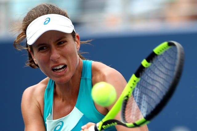 Johanna Konta has been knocked out of the US Open by unseeded Serbian Aleksandra Krunic