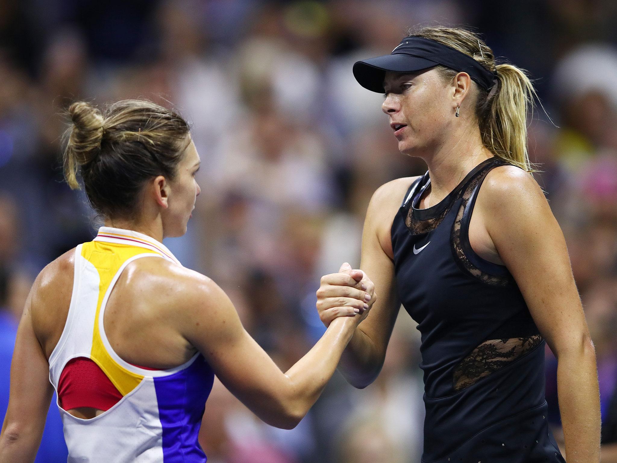 &#13;
Sharapova was visibly emotional after seeing off world number two Halep &#13;