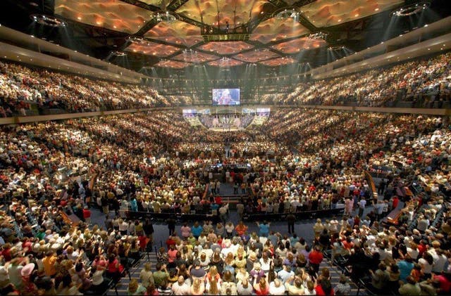 Lakewood Church is run by televangelist Joel Osteen