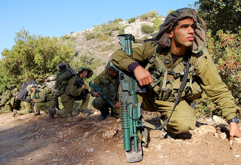 Israeli soldiers in the Golan Heights, where Ms Patel suggested potential UK financial support for the country