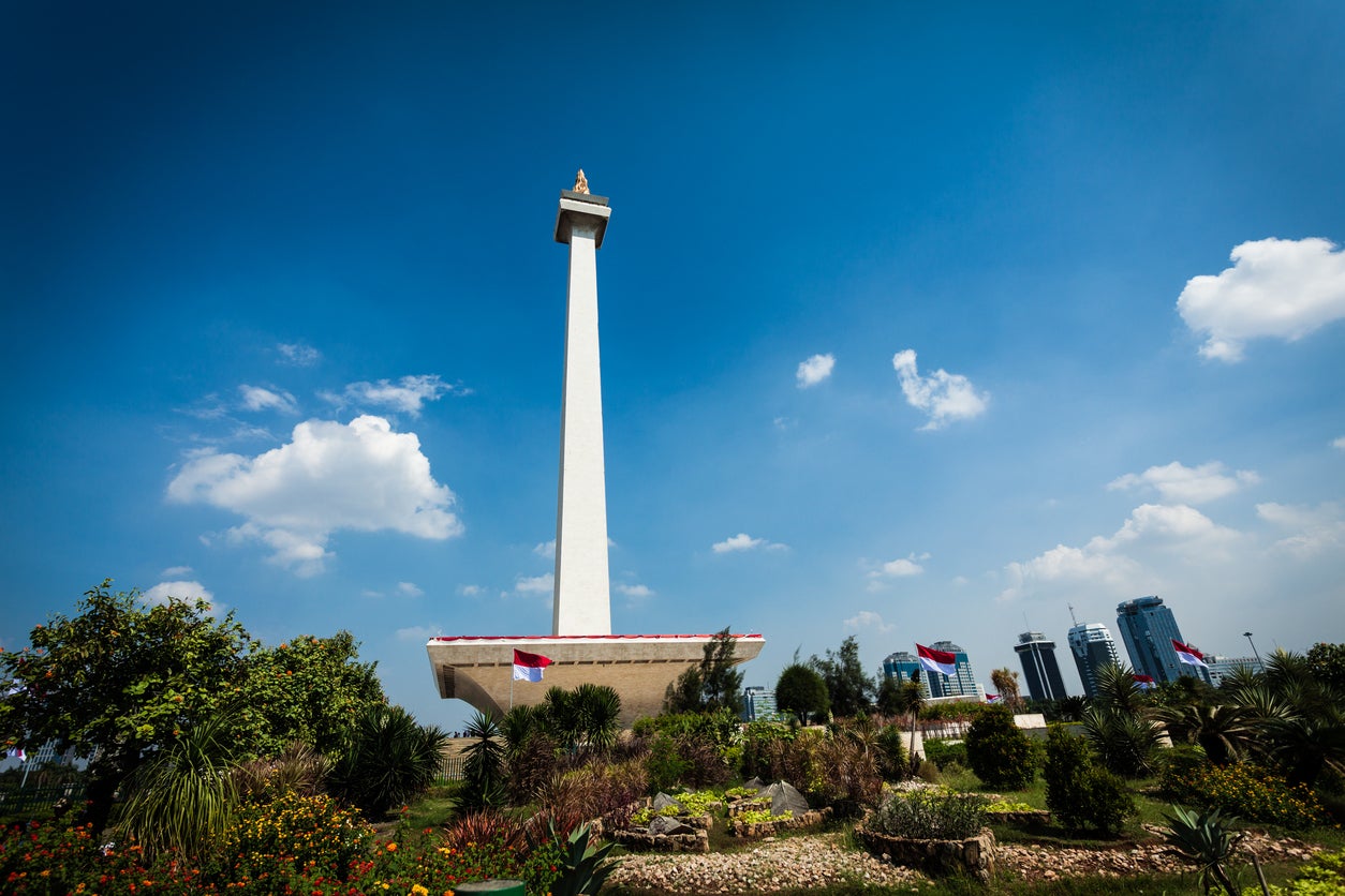 Jakarta's National Monument is a 132m obelisk (Getty)