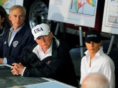 Trump arrives in Texas to reassure Harvey victims