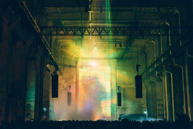 Shackleton performs in Berlin Atonal's extraordinary main venue, Kraftwerk