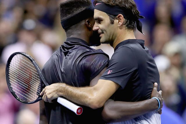 Federer scraped into the second round of the US Open