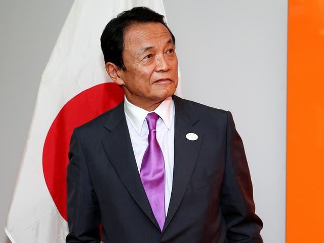 Japanese Deputy Prime Minister Taro Aso