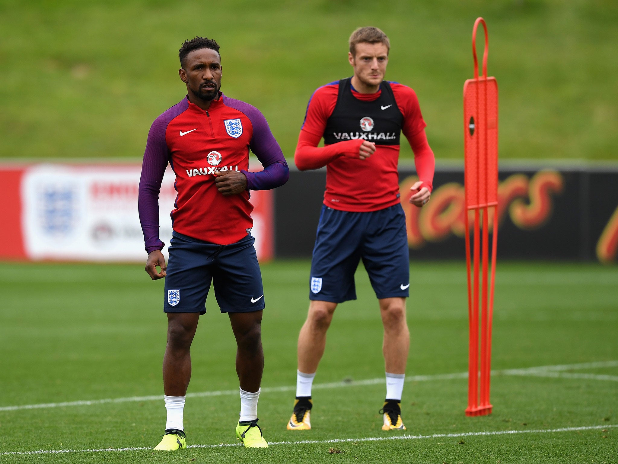 Defoe in England training earlier this week