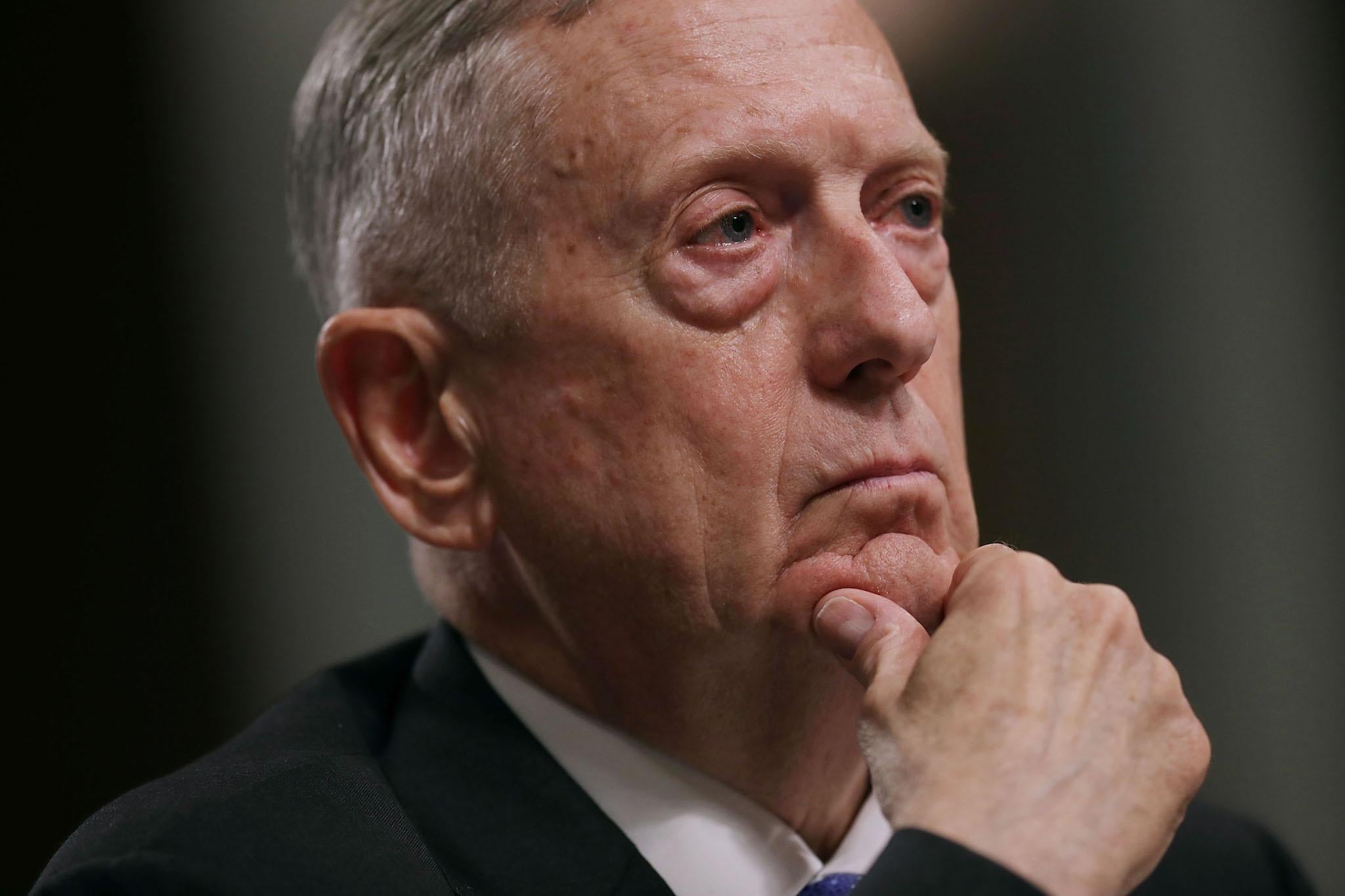 US Defence Secretary James Mattis testifies before the Senate Armed Services Committee in June