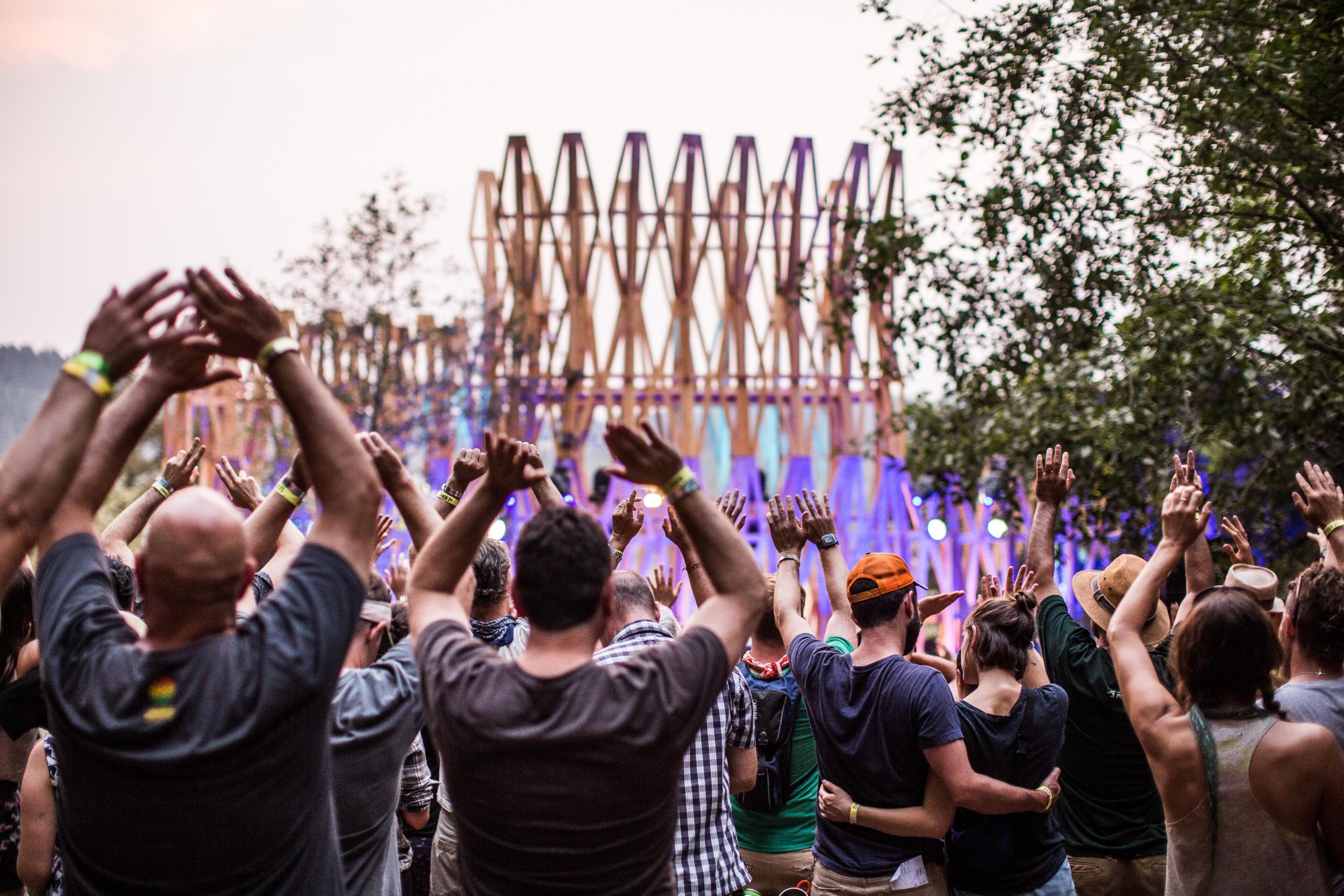 The Treeline stage at Pickathon, which will be converted into shelter for the homeless