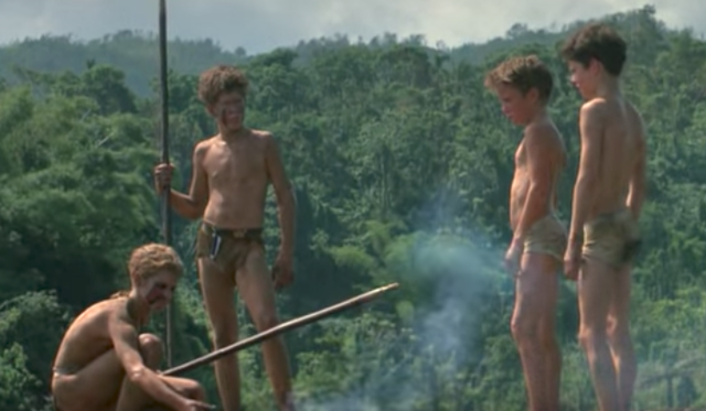 A still from the 1990 adaptation of Lord of the Flies