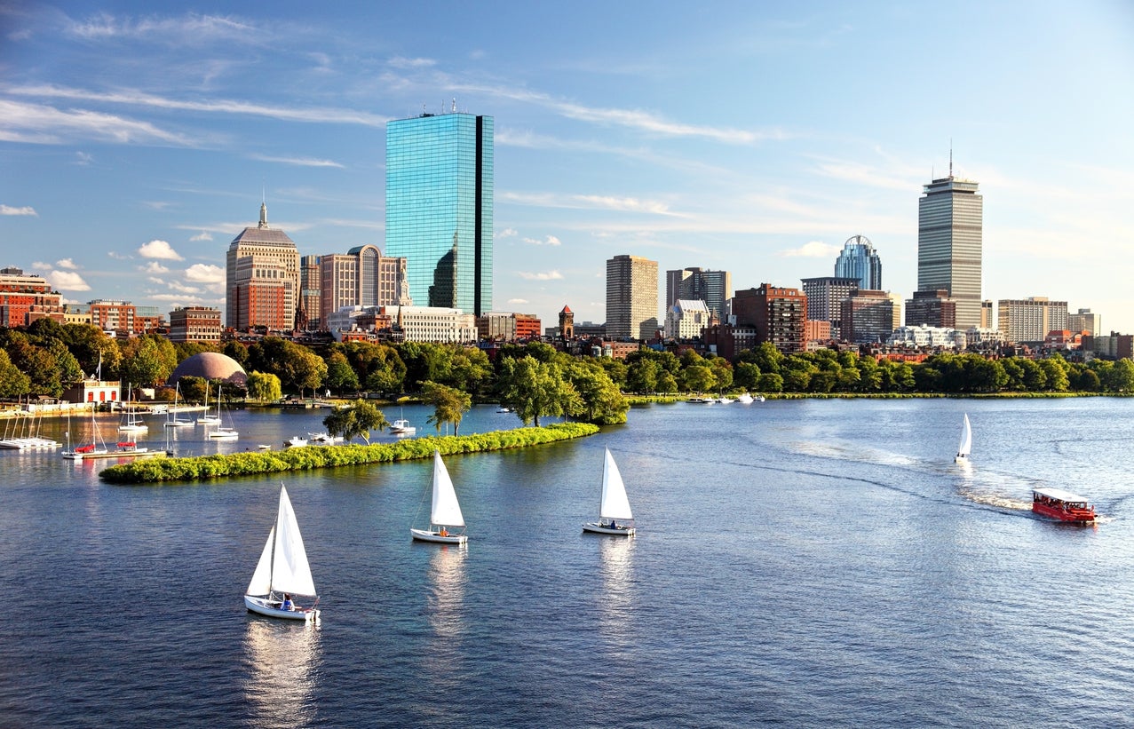 Boston with the Back Bay skyline in the background.