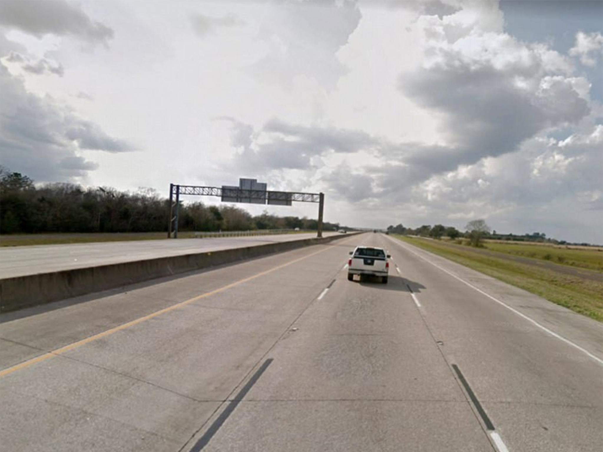 The I-10 highway before the floods