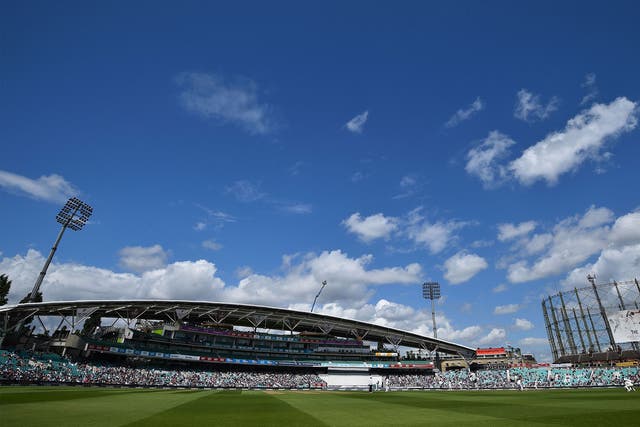 The arrow came from the direction of the OCS Stand (pictured) at the Oval
