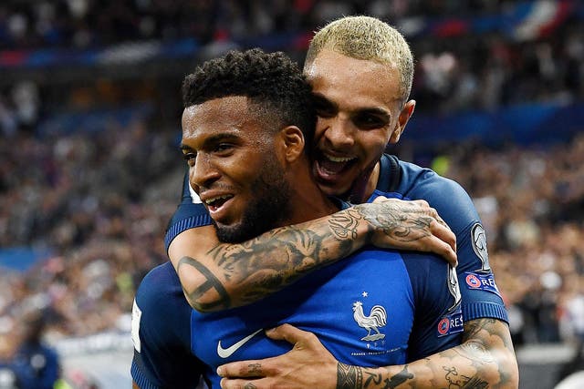 Thomas Lemar scored twice in France's 4-0 win over the Netherlands on Thursday