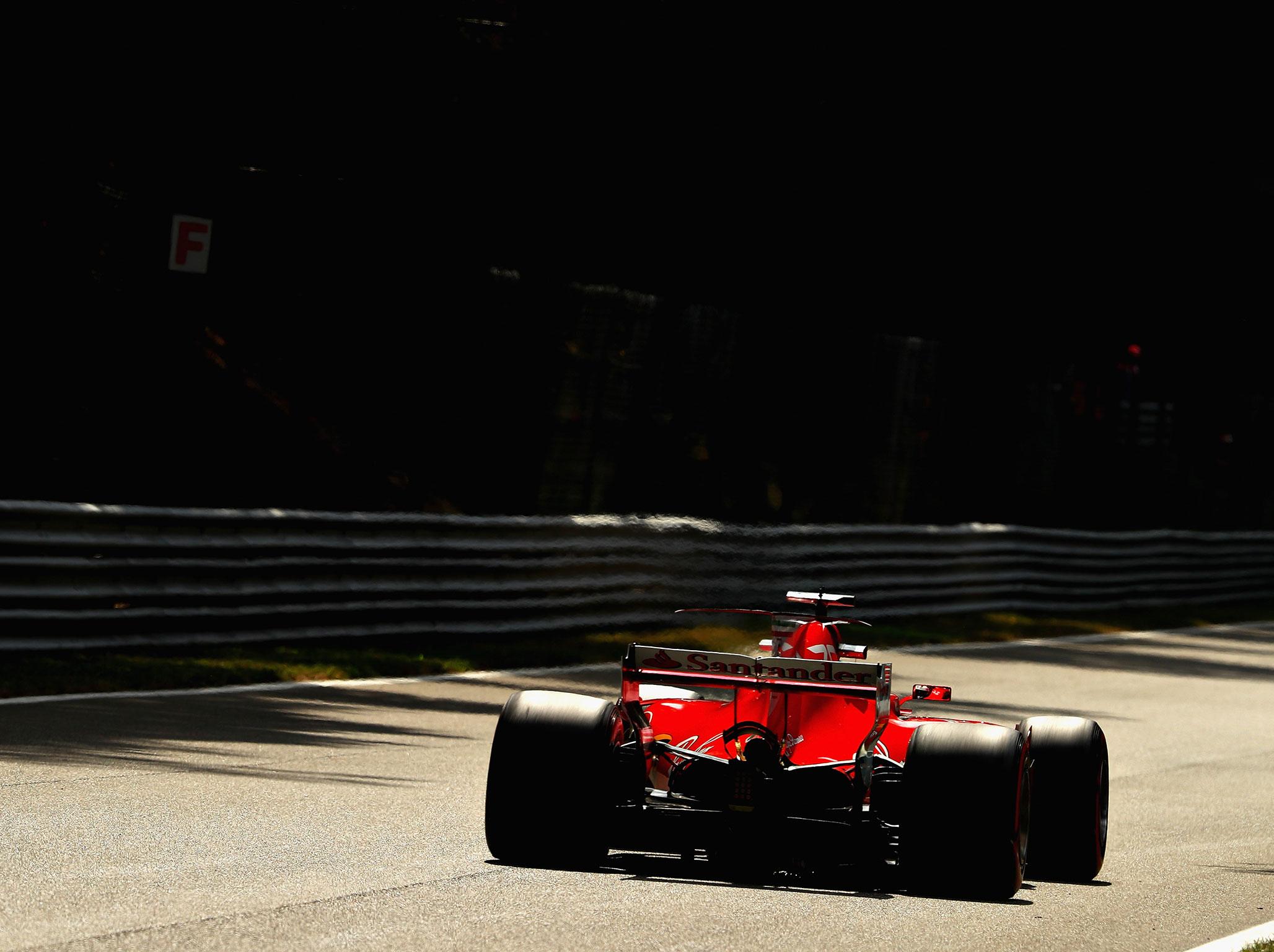 &#13;
The German's Ferrari looks set to be right at the sharp end on Sunday &#13;