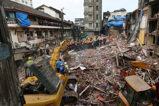 Workers pulled 15 people to safety from the crumpled debris