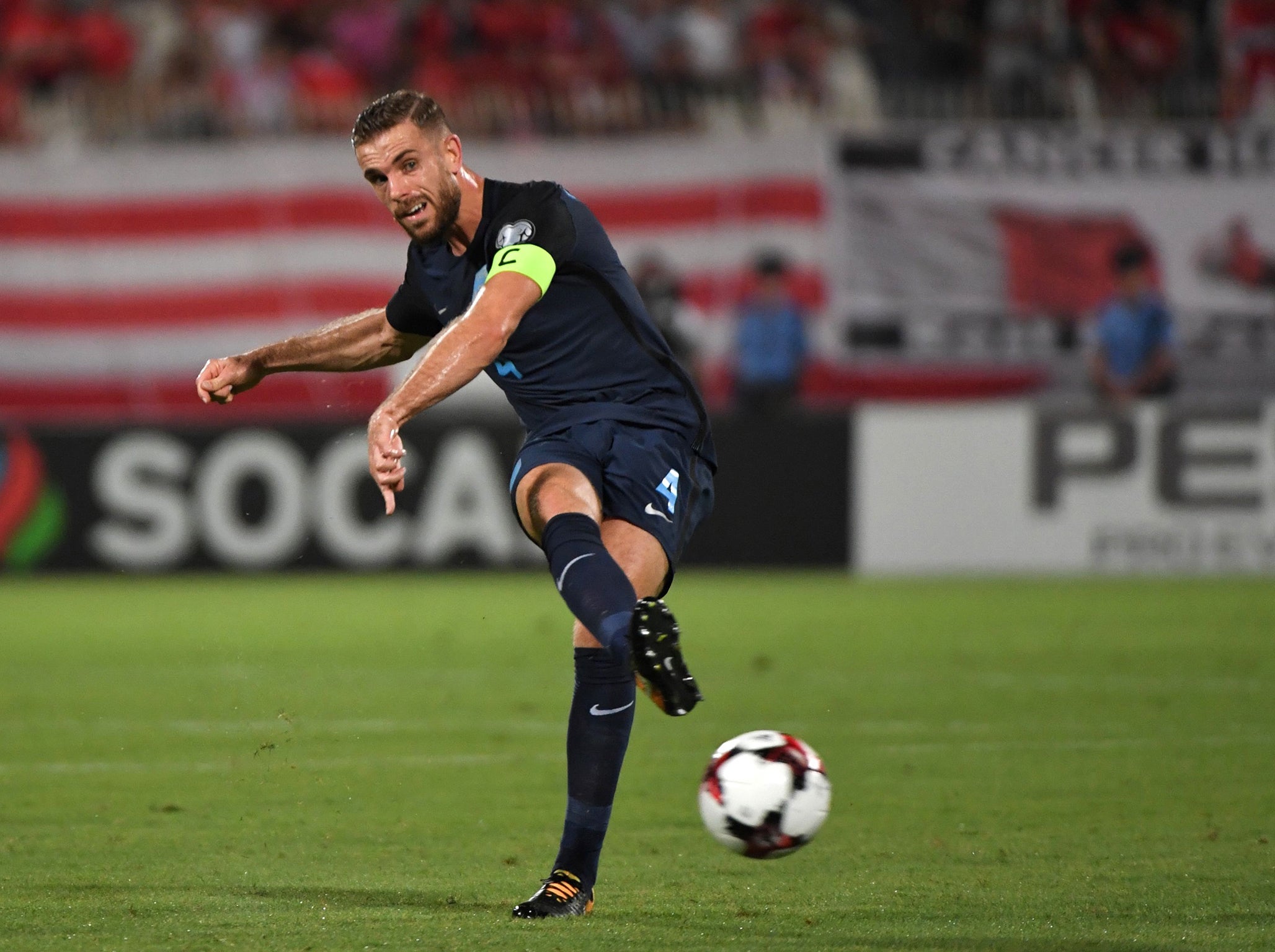 &#13;
Henderson wore the armband against Malta &#13;