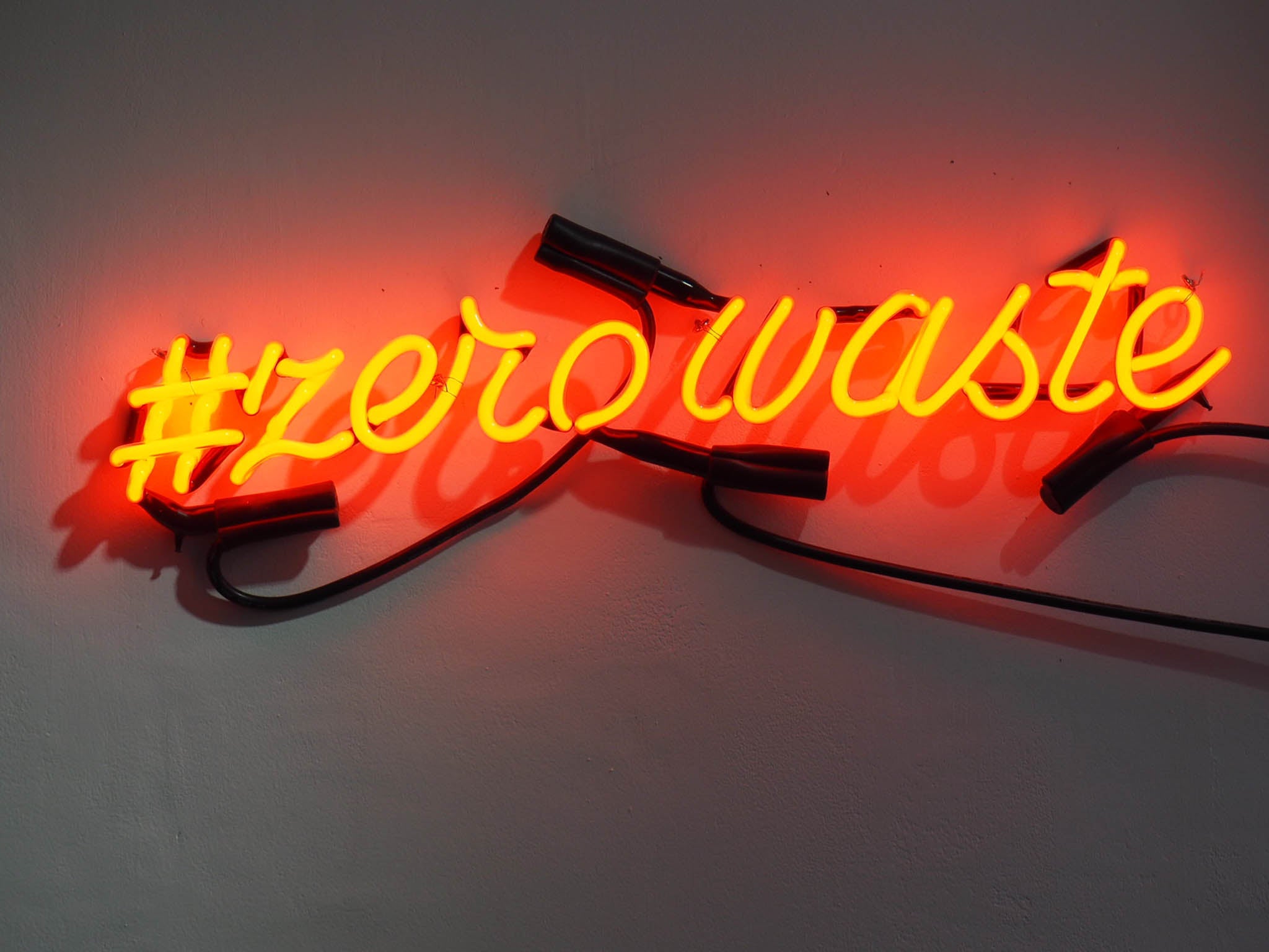 Living by their ethos: the shop's neon sign says it all