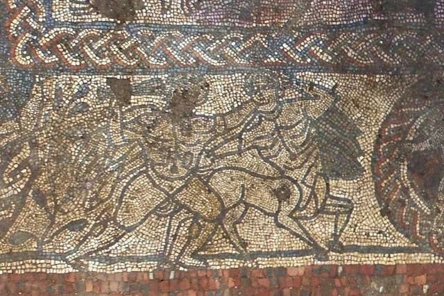 The Boxford mosaic depicts Hercules killing a centaur, dating to around 380 AD