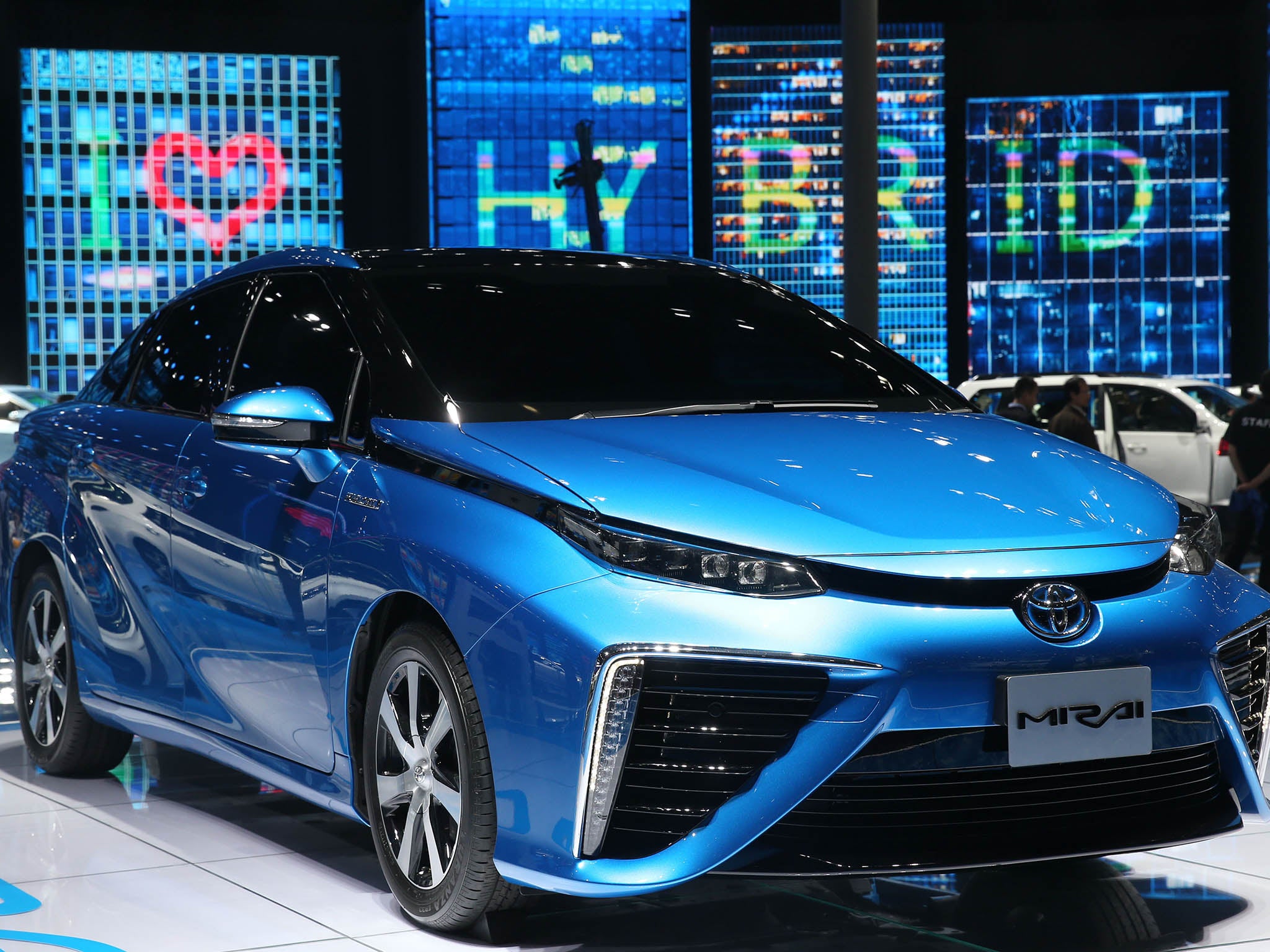 The Toyota Mirai, billed as the world’s first fuel cell vehicle for the mass market