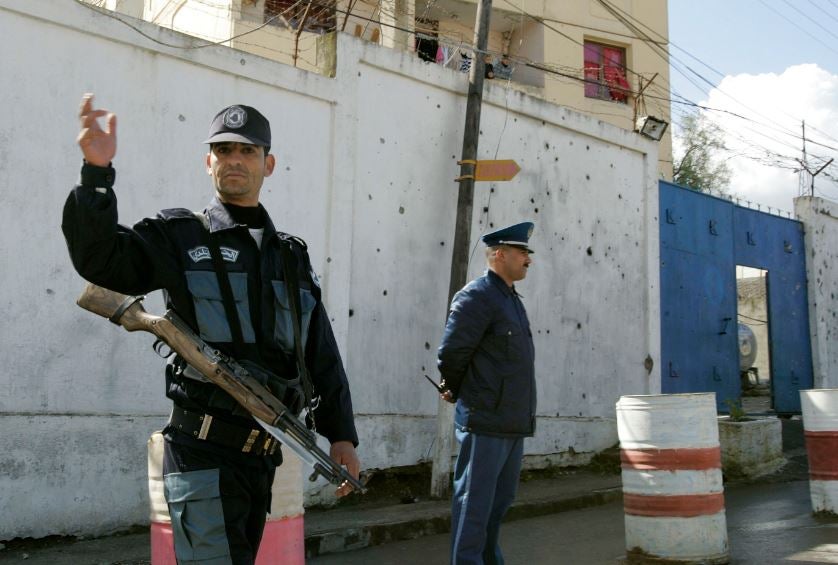 Suicide bombers have targeted police stations and government security posts in Algeria